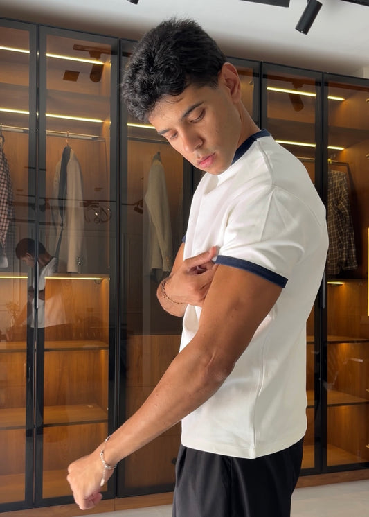 Core White-Navie T-Shirt