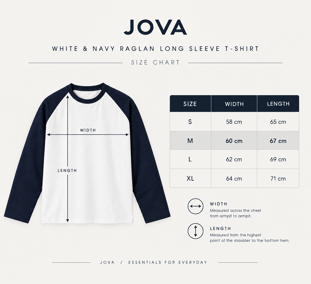 White & Navy Raglan Long Sleeve T-Shirt