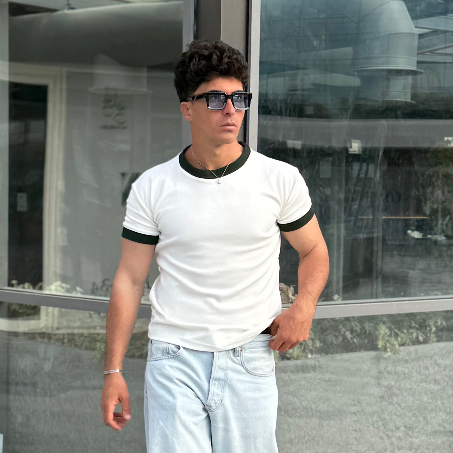 Core White-Navie T-Shirt