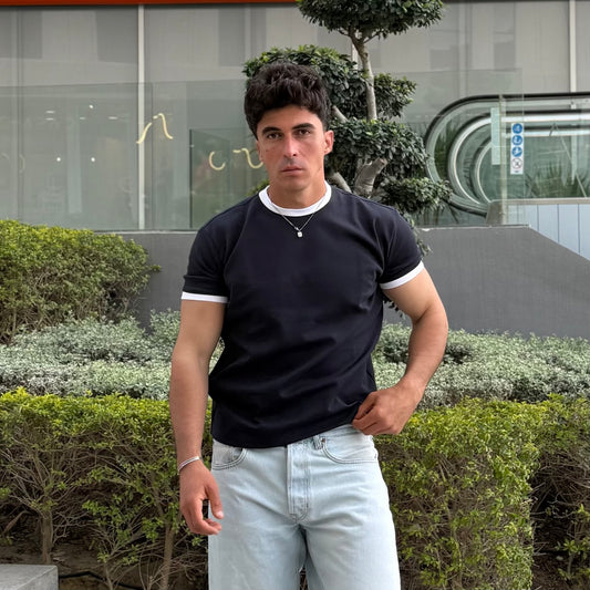 Core Navie-White T-Shirt