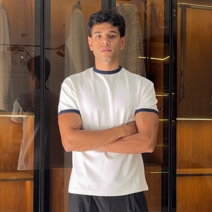 Core White-Navie T-Shirt