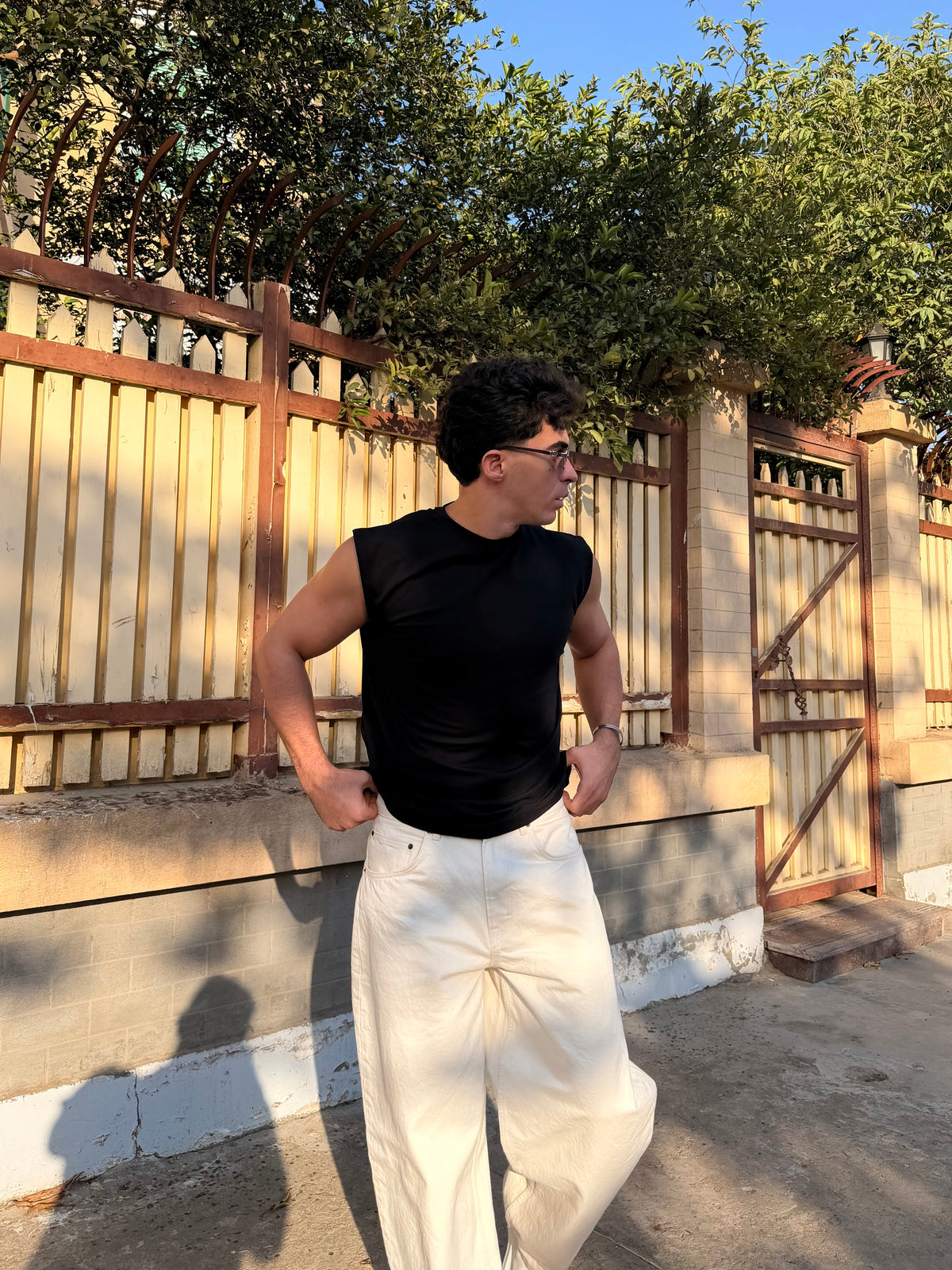 Black Cut-Off Tank