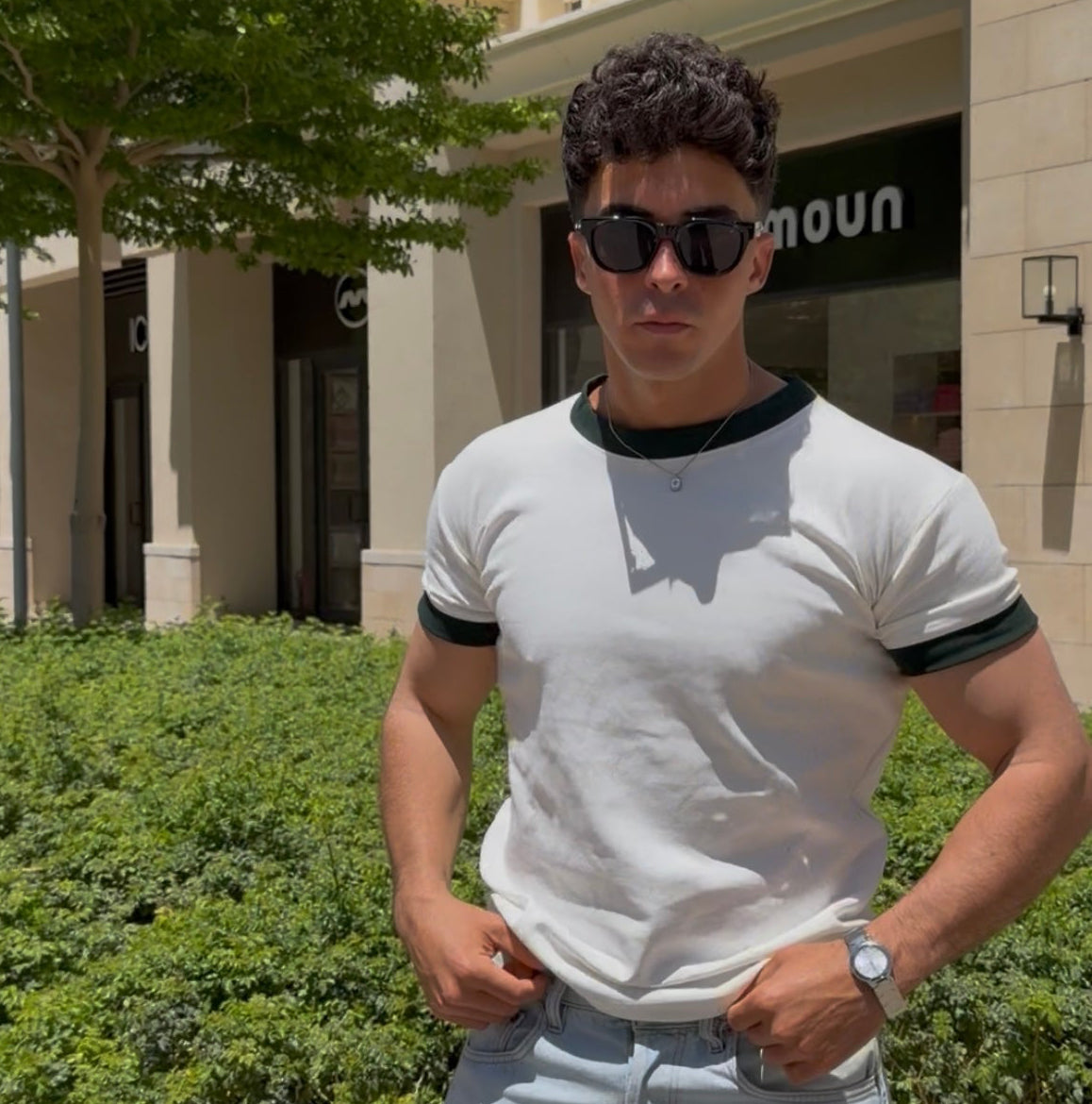 Core White-Olive T-shirt