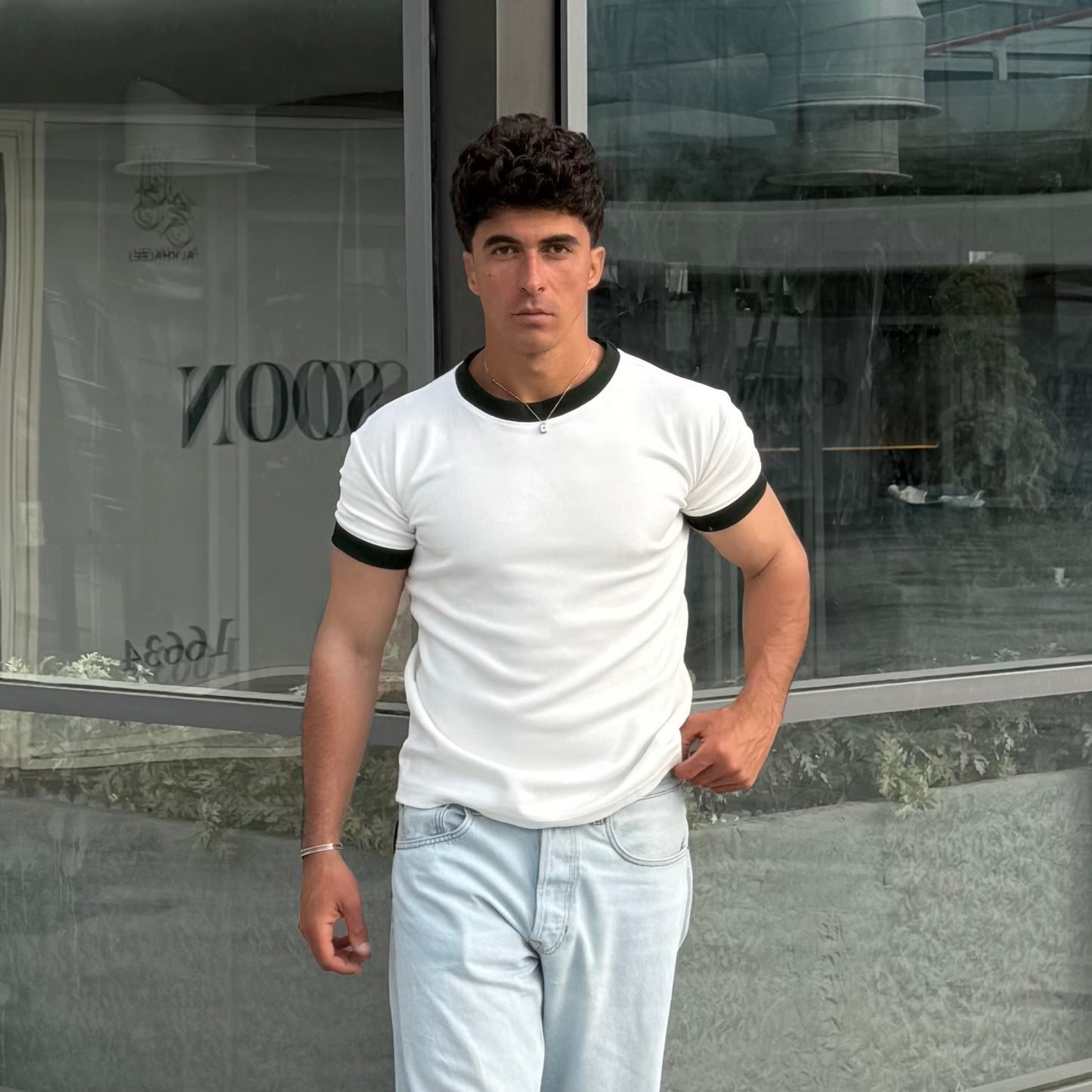 Core White-Navie T-Shirt
