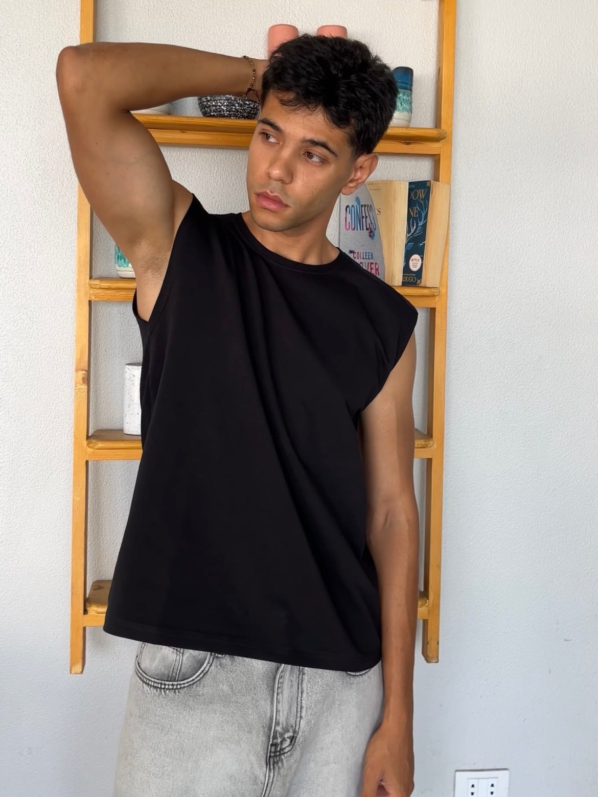 Black Cut-Off Tank