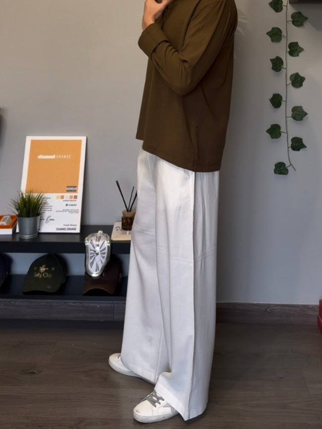 White linen pants
