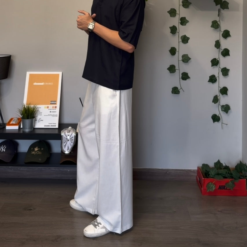 White linen pants