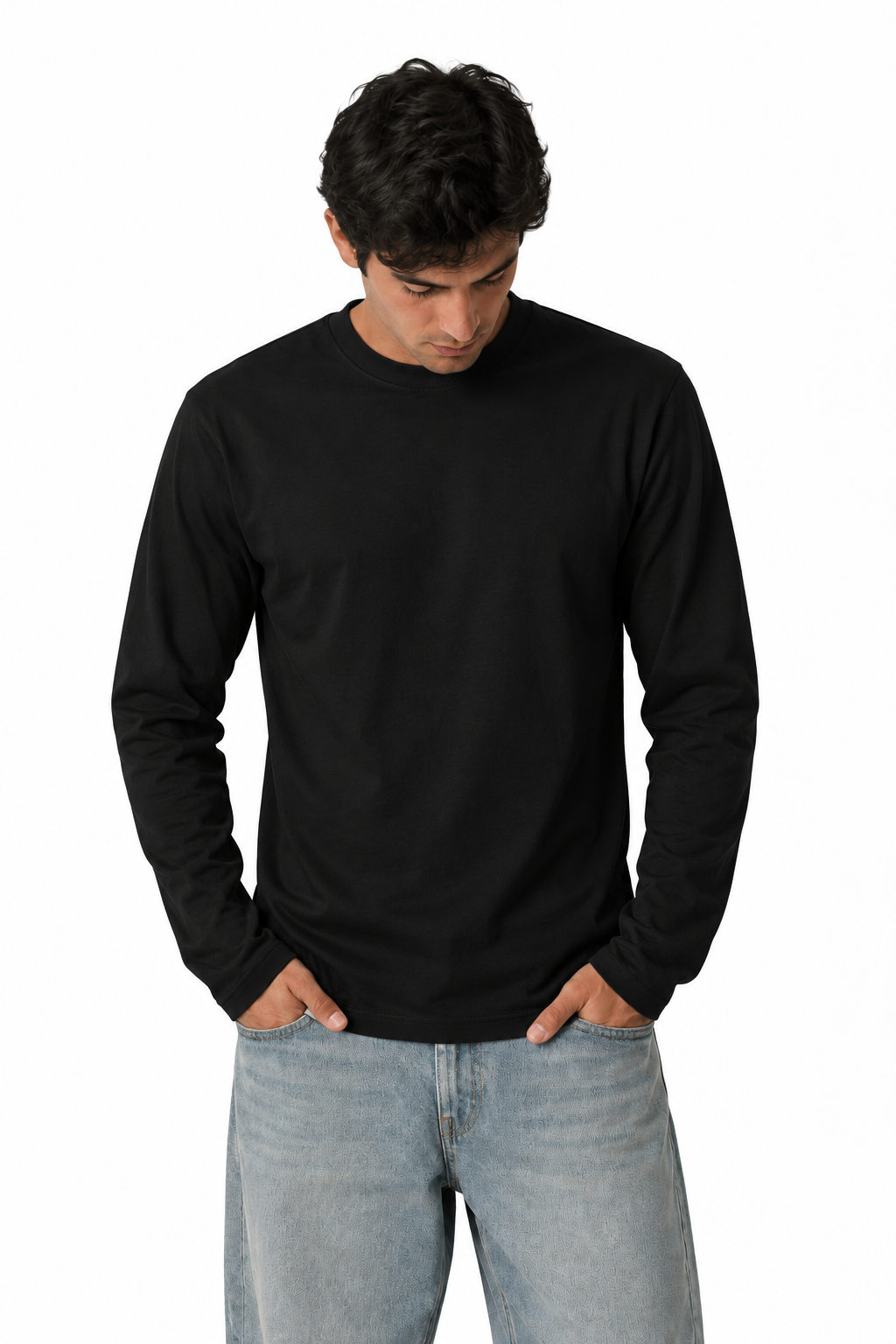 Black mock-nick long sleeve
